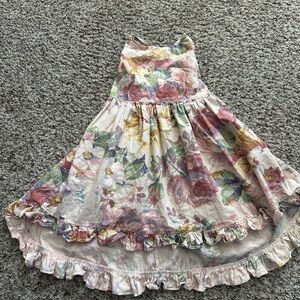 Boutique Floral Kids Dress girls 120 high low
